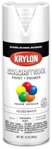 Krylon K05545007 COLORmaxx Spray Paint, Aerosol, White