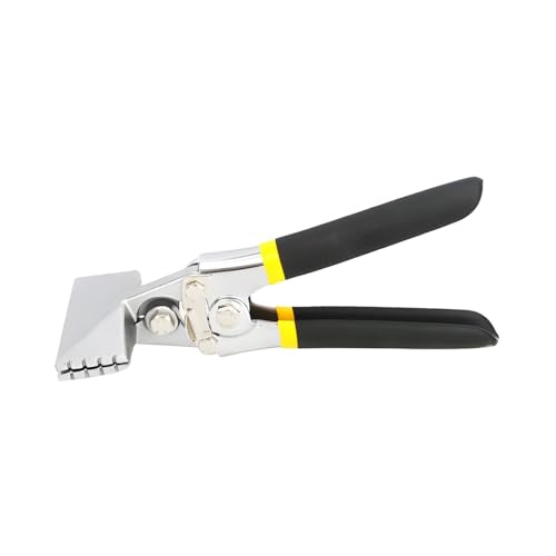 Alicates dobladores de chapa metálica, 220 mm, mandíbula de 80 mm de ancho, herramienta de doblado recto con mango ergonómico para doblar, plegar, coser
