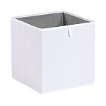 Amazon Basics Collapsible Cube Storage Organizer Bins, Closet Organizer Baskets for Shelves, Space-Saving, White, 13" x 15" x 13", 6-Pack - Image 4