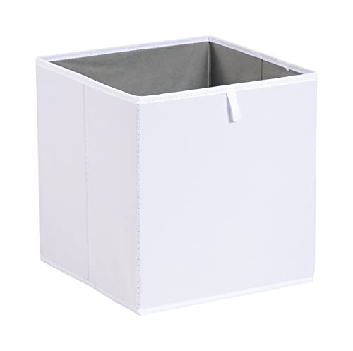 Amazon Basics Collapsible Closet Organizer Cube Storage Bins, Space-Saving Storage Baskets for Shelves, White, 10.5x10.5x11", 6-Pack by Amazon Basics - Image 3