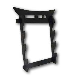 Playwell Martial Arts Weapons Stand - Tori Gate Sword Stand 3 Tier Wall Mounted