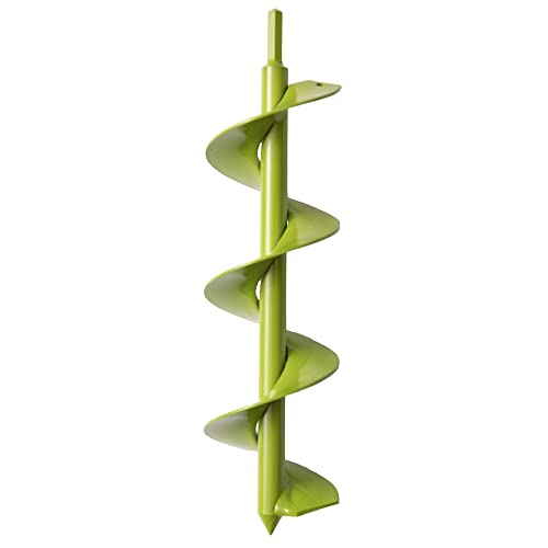Power Planter DIY Guru Garden Drill Auger Bit (3x12) - Designed for Planting Digging Holes Paint Mixing Cement Mixing and Home Projects - Made of Steel with a 3/8 Non-Slip Hex Drive (Lime Green)