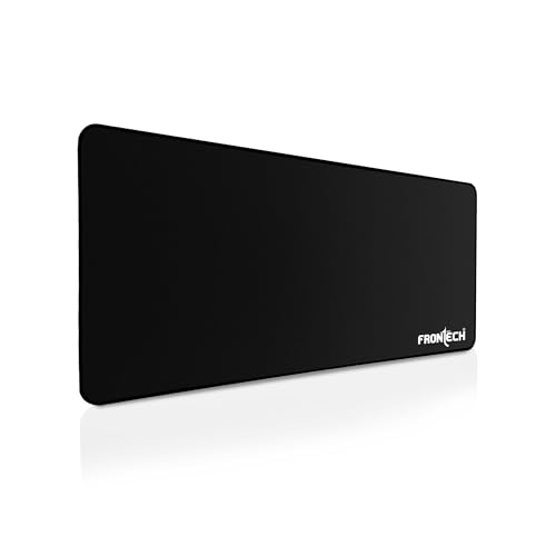 Image of FRONTECH Premium Gaming Mouse Pad | Extended Desk Mousepad with Anti-Slip Rubber Base, Stitched Edges | Water & Heat Resistant | Smooth & Precise Control (MSP-0059 Black)