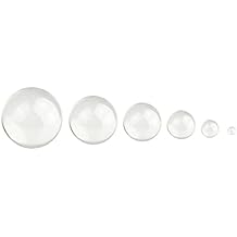 Clear Crystal Ball Sphere Transparent Grass Lens Ball 6 Pack 10mm,20mm,30mm,40mm,50mm,60mm for Photography Accessory Camera Photo Props, Teaching, Decoration