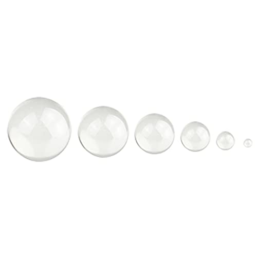 Bola de cristal transparente con lente de césped transparente, paquete de 6 unidades de 10 mm, 20 mm, 30 mm, 40 mm, 50 mm, 60 mm para accesorios de fotografía, accesorios de cámara, accesorios de