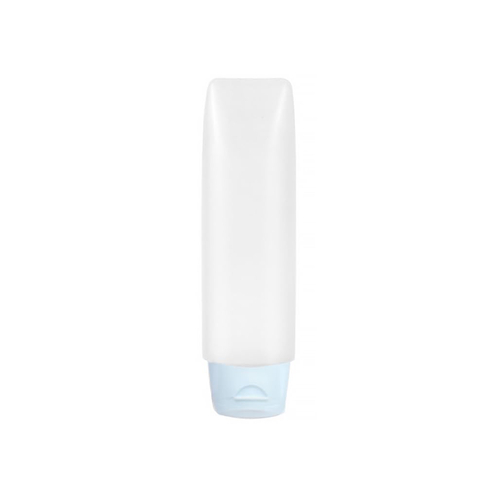 Zanthicia Blue Travel Squeeze Bottle Toothpaste Cosmetic Container Refillable Leakproof Squeezable Dispenser Tube Organizer Accessories, 30Ml