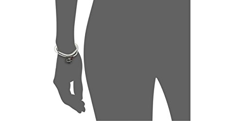 Image of EVELYN BROOKS Silver Cherry Blossom Charm Adjustable Bangle Bracelet for Women- inch Symbol Love & Happiness w /Meaningful Good Luck Seed Beads - Handmade Jewelry | Great Gifts for Mom, Daughter, Sister,