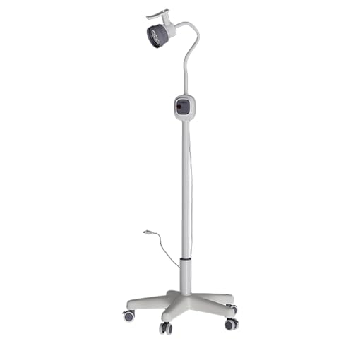 Lámpara de Examen Led Regulable Móvil de 12 W, Lámpara Cirugía Menor de Pie de 170 cm, Lámpara de Examen Ginecológico para Cirugía de Otorrinolaringología, Lámpara de Cuello de Cisne Flexible