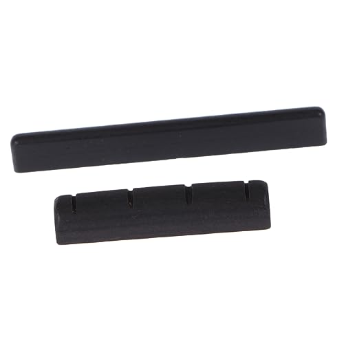 Toddmomy 4-string Guitar Saddle Nut Bone Bridge Saddle and Nut for Acoustic Guitar Replacement Kit for Easy Installation (warm Tip: Slight Differences May Occur)