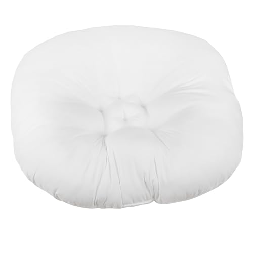 Image of Cotton Newborn Lounger Cover, Removable Cover with Hidden Zipper Soft Baby Lounger Cover Round Lounger Slipcover for Infant Lounger Pillow (Only Cover) (Filler)