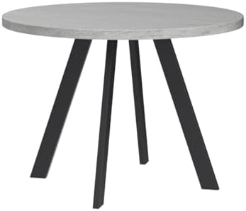 Round Dining Table for 4 Seat, Mid Century Modern Leisure Coffee Table for Kitchen, Living Room, Apartment (Table)