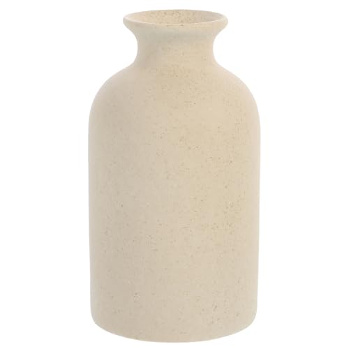 Garneck Jarrones Altos de Cerámica para Flores Jarrones de Flores Jarrones Esmerilados Jarrones Blancos Beige para Decoración del Hogar Jarrones de Cerámica Modernos Decoración de