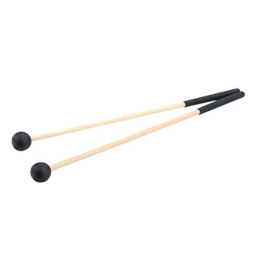 YARNOW 2 piezas mazas de mango de madera para tambor de lengüeta, xilófono e instrumentos de percusión, diseño ergonómico adecuado para músicos de todos los niveles