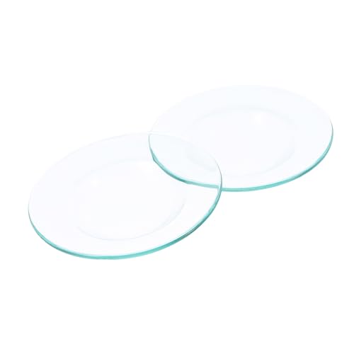 Amosfun Lot De 2 Plateaux De Fusion De Cire Transparent Réutilisable pour Brûleur À Huile D'Aromathérapie Accessoires De Plaques Chauffantes Anti-Fuite...