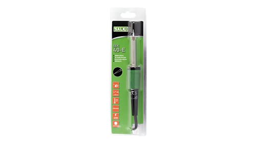 SALKI Soldador Eléctrico de Estaño- Equipo de Soldadura de 40W, Especial para Electrónica, con Punta Fina y Cónica y Mango Bimaterial Ergonómico, Uso Profesional y Doméstico