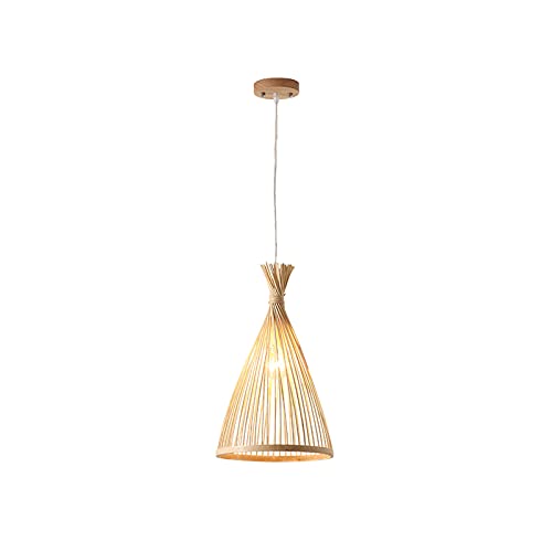 Lustre en rotin à hauteur réglable éclairage tamisé cuisine