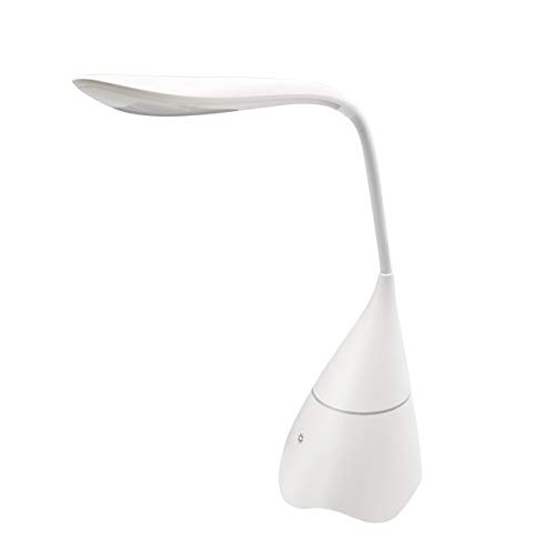Preisvergleich Produktbild LED-Schreibtischlampe, tragbar, kabellos, Bluetooth-Lautsprecher, Touch-Steuerung, HD-Musik-Nachtlicht mit USB-AUX-Kabel für Handy, Notebook, Laptop weiß