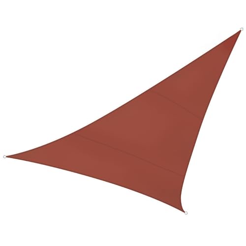 Perel Voile d’ombrage Triangulaire 5 x 5 x 5 m en Polyester Respirant et déperlant pour Jardin et terrasse, Protection UV 90%, Terracotta