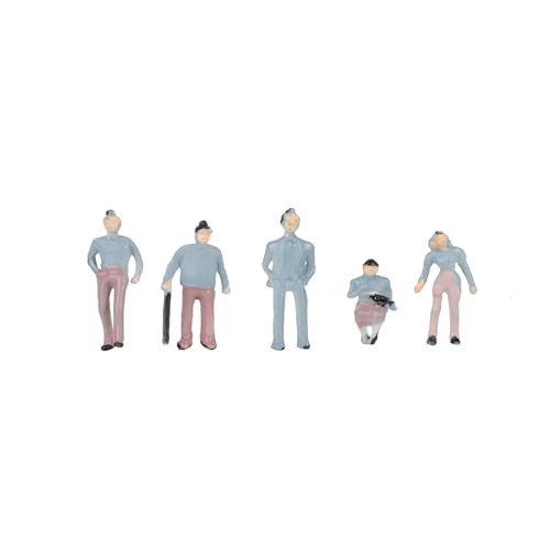 1:200 Scale Z Gauge Model Painted Figure People for Street Train Layout (Pack of 100)