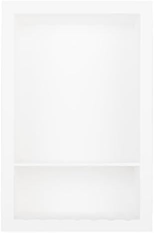 Wilsonart 10" W x 15" H Designer White Double Recessed Niche (Designer White)