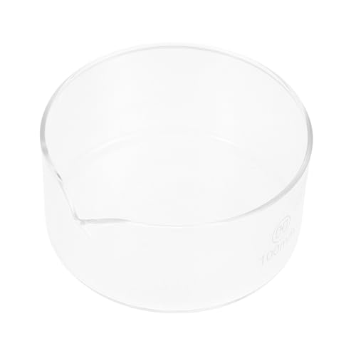 BELLIFFY Large Laboratory Glass Dish Crystallizing Evaporation Dish with Spout Acid Alkali Resistance High-Stability for Classroom Use