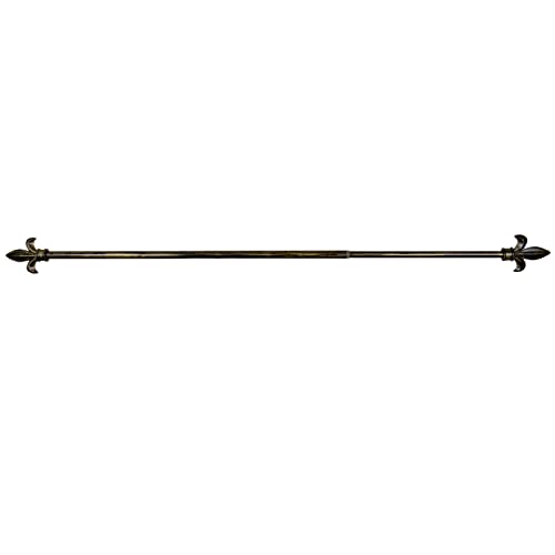 J. Thomas Tapestry Rod Set With Fleur De Lis Black Finials, Small 28 To 48 Inches, Telescoping 3/4 Inch Diameter Rod For Small Wall Hangings #TOP2