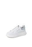 QUEEN HELENA Damen Turnschuhe mit Plateau Sneaker Low X28 10 Blau, 40 EU