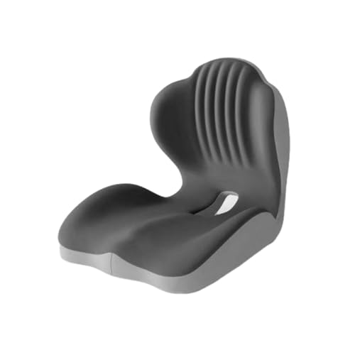 SakerPlus Ergonomic Seat Cushion Ergonomic Memory Foam Seat Cushion, L-Shaped Office Chair Cushion & Car Seat Cushion for Long Sitting, Lower Back Support Pillow for Office, Home, Driving (Black)