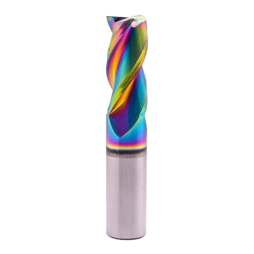 Image of 3 /4 inch 3 Flute Solid Carbide Square End Mill, DLC Coated for Aluminum | 37 Helix, 3 /4 inch Cutting Dia, 3 /4 inch Shank Dia, 1-3 /4 inch LOC, 4 inch OAL, for Milling Aluminum and Copper