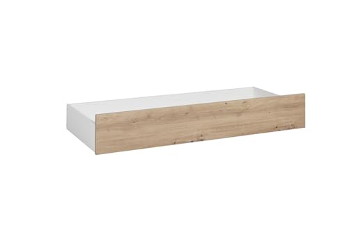 Composad | Cassettone per Letto a Una Piazza e Mezza della Linea VELATA, Cassetto per Lenzuola e Coperte, (LxAxP) 180,5x58x32 cm, Colore Rovere Oak Mielato, Made in Italy