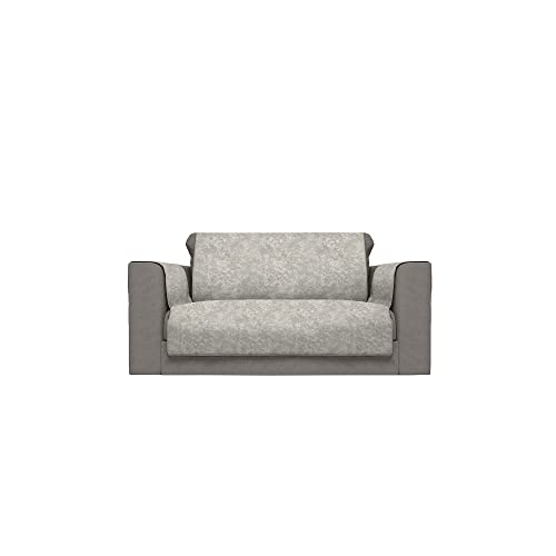 Housse de canapé antidérapante 2 places polyester beige Glamour - 2