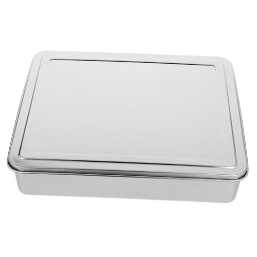 Homoyoyo Teglia da Forno in Acciaio con Coperchio Placca Forno Versatile per Dolci e Pane Resistente e Elegante per Cucina Domestica e Professionale