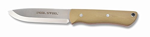 Real Steel 02RE030 Real Steel Bushcraft Knife With Kydex Sheath (Coyote Colored Handle, 4.1-Inch)