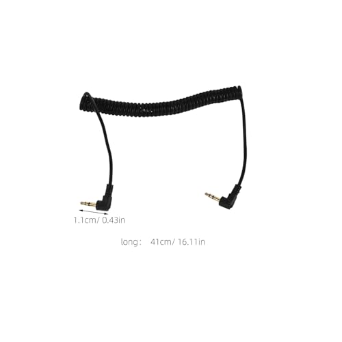 Cable de audio con conectores ángulo OSOLADY espiral para tabletas y altavoces 2