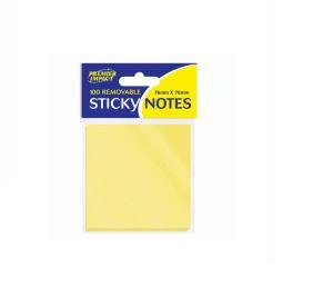 600 STICKY NOTES, POST IT STYLE NOTES, BRIGHT YELLOW, 76MM X 76MM