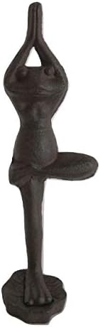 Cast Iron Yoga Frog Tabletop Home Decor image 5