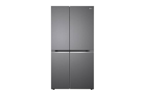 Image of LG 650 L, 3 Star, Smart Inverter Compressor, Frost Free Double Door Side by Side Refrigerator (GL-B257HDS3DUM, Dazzle Steel, Express Freeze)