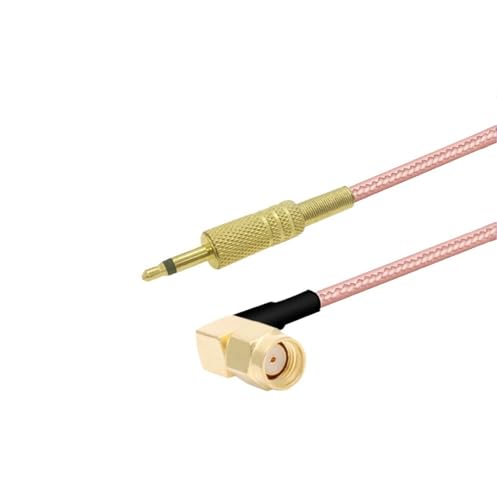 RG316 �s�O�e�[���P�[�u�� SMA �I�X - 3.5 �~�����[�g�����m���� 1/8 �C���`�I�X�v���O�J���� M>���j�^�[�A*/�A���e�i�R�[�h 50 �I�[�� R*/F �����P�[�u��(RPSMA M90 to 3.5Mono,30CM)