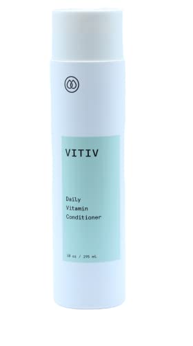 Vitiv Daily Vitamin Conditioner 10Oz - Deep Hydration For Healthier Hair Body & Shine - Made With Natural Ingredients - Contains Biotin - No Silicones - No Parabans - No Residue - Color & Keratin Safe - For All Hair Types - Men, Women And Children #TOP2