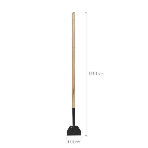 Fiskars Eisstößer, Blattbreite 17,5 cm, Borstahl-Blatt/Holz-Stiel, Schwarz, 1001639