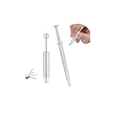 GEMQUEEN Piercing Ball Grabber Reacher Tool - Stainless Steel Piercing Jewelry Tools 4 Claw Holder Removal Pick Up Assistant Tool for Changing Jewelry IC Chip Electronic Components Small Parts 2 Pcs