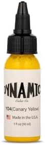 Dynamic Color Co - Traditional Color Set, Includes a 1oz Bottle of Each: Black, Canary Yellow, Blue, Green, and Fire Red, Made in USA