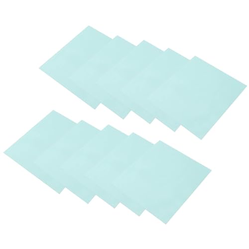 Yosoo Health Gear Schweißhelm Schutzplatten, Transparentes Polycarbonat, 138x122mm, 10 Stück, Austauschbare Ersatzlinsen mit Abgerundeten Ecken für Industrielle Sicherheit