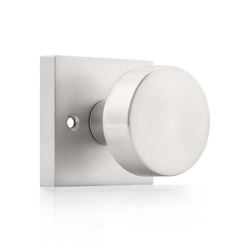 Probrico Brushed Nickel Dummy Door Knobs 2 Pack, Square Door Knobs Interior for Closet, Half Dummy Door Handles, Single Side by Probrico - Image 7