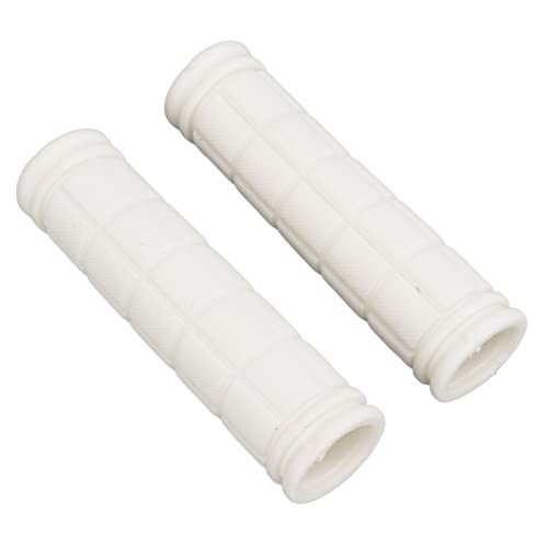 SUPYINI 1 par de puños antideslizantes de goma para bicicleta de montaña, bicicleta de carretera, bicicleta (blanco)
