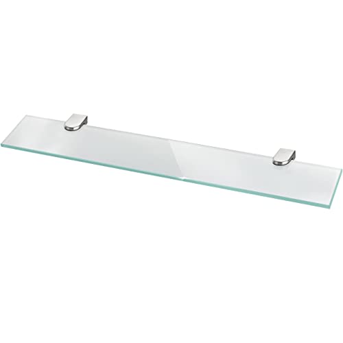 bonsport Glasregal Wandregal für Badezimmer Milchglas - Glas Regal aus 6 mm Sicherheitsglas 60cm - Glasablage Glasregalboden Badablage