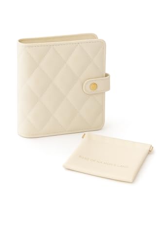 Livro organizador de joias de viagem com bolsas de veludo transparentes com zíper, estojo de joias portátil dobrável para anéis, brincos, colares – páginas de grade ajustáveis + mini bolsa bônus para