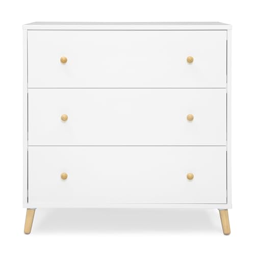 Delta Children Essex 3 Drawer Dresser with Interlocking Drawers, Bianca White/Natural - image 8