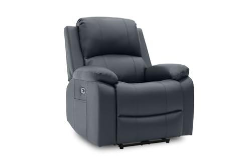 Honeypot Electric Recliner Sofa - Axel Reclining Power Chair - Grey Faux Leather Sofa Set Couch with Cup Holder USB-C Charger | Setup Included | Made in EU | Built to Last (Grey, Armchair)