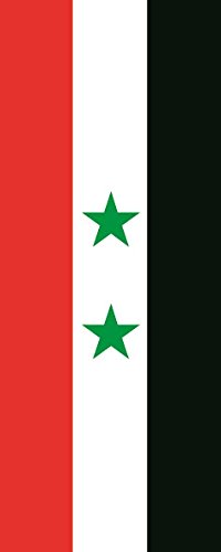 Drapeau de la Syrie vertical anti-effilochage 120 x 300 cm de qualité supérieure